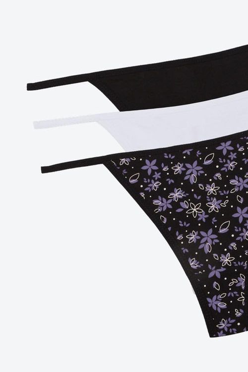 Brasilera en algodón con talle bajo paquete x3