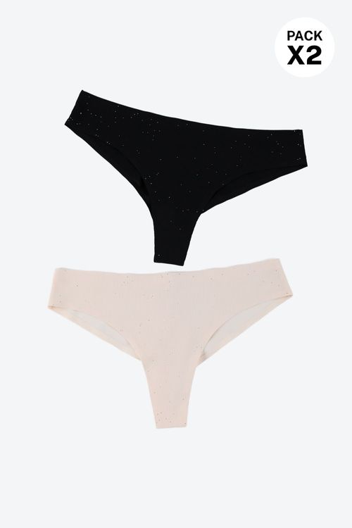 Panty tipo brasilera paquete x2 elaborado en microfibra