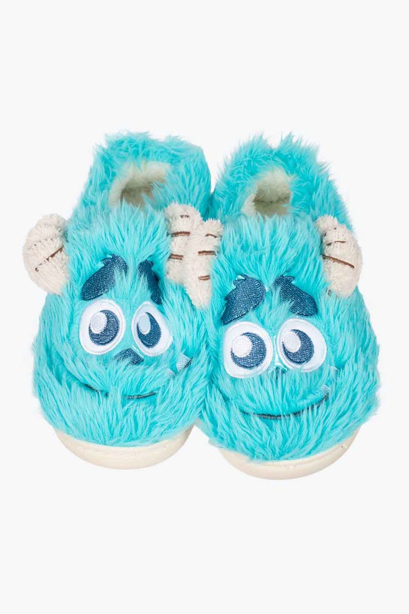 Pantuflas-Comodas-Con-Diseño-De-Sullivan-Monster-Inc-Turquesa