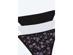 Brasilera-En-Algodon-Suave-Con-Talle-Bajo-Paquete-X3-Negro-Blanco-Print-Flores-Tl