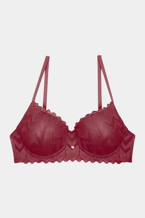 Brasier individual con cobertura 3/4 confeccionado en encaje