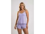Conjunto-De-Pijama-Con-Short-En-Dos-Piezas-Confeccionada-En-Poliester-Lila-Print-Estrellas-Tl