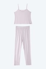 Conjunto-Pijama-De-Dos-Piezas-Cuello-Redondo-Elaborado-En-Modal-Lila-Claro-Tl