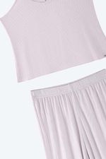 Conjunto-Pijama-De-Dos-Piezas-Cuello-Redondo-Elaborado-En-Modal-Lila-Claro-Tl