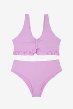 Vestido-De-Baño-Dos-Piezas-De-Microfibra-Para-Niña-Lila-T10