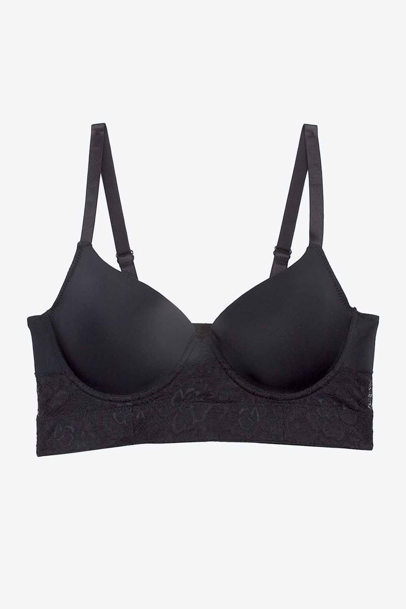 Brasier-Bustier-Confeccionado-En-Microfibra-Y-Encaje-X2-Unidades-Negro-Piel-T36B