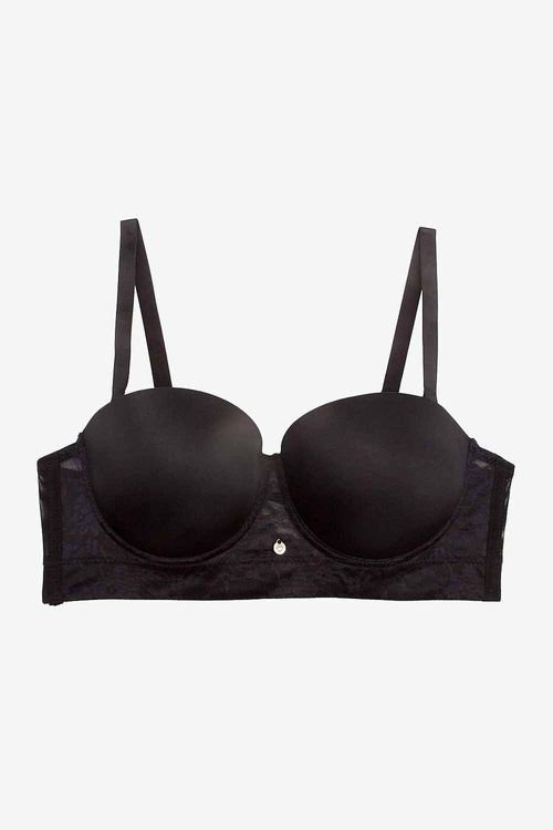 Brasier tipo strapless de base ancha en microfibra