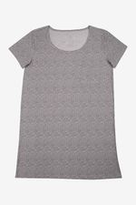 Batola-Con-Manga-Corta-Confeccionado-En-Poliester-Gris-Jaspeado-Oscuro-Tl