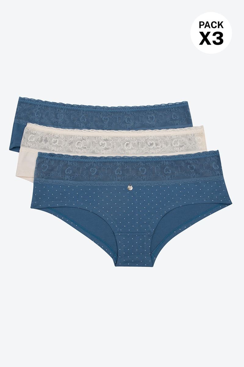 Panty-Tipo-Hipster-En-Algodon-Y-Encaje-Paquete-X3-Marfil-Azul-Oscuro-Print-Geometrico-Ts