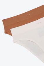 Panty-Hipster-Con-Talle-Alto-En-Seamless-Paquete-X2-Marfil-Terracota-Ts