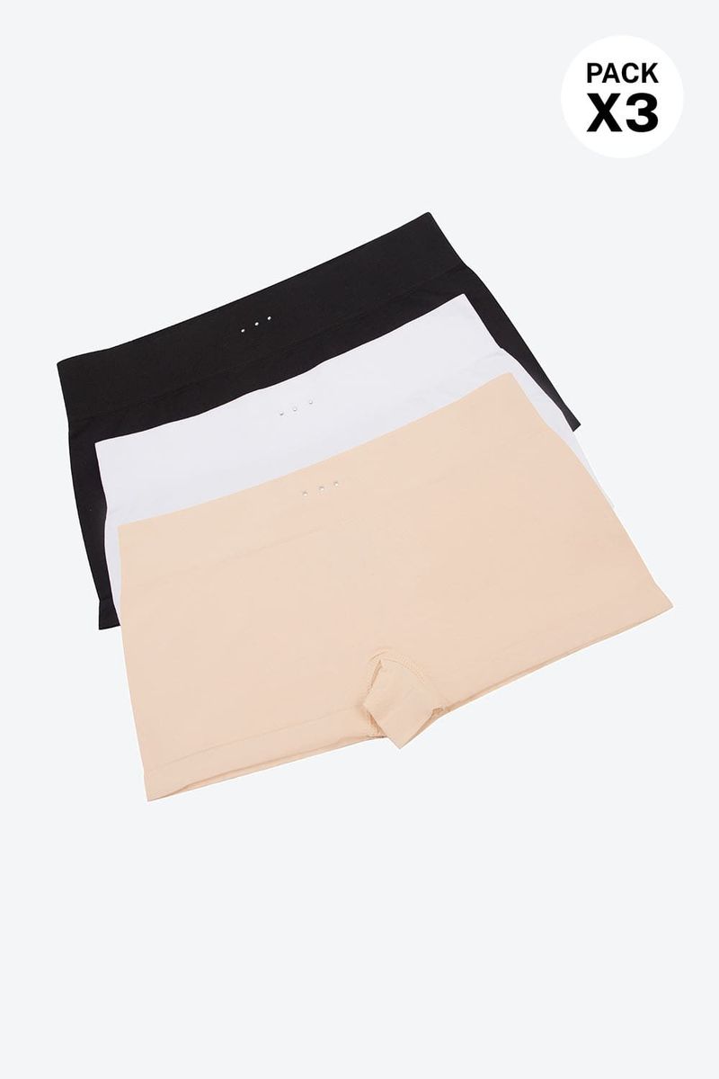 Panty-Boxer-Seamless-Paquete-X3-Negro-Blanco-Piel-Ts