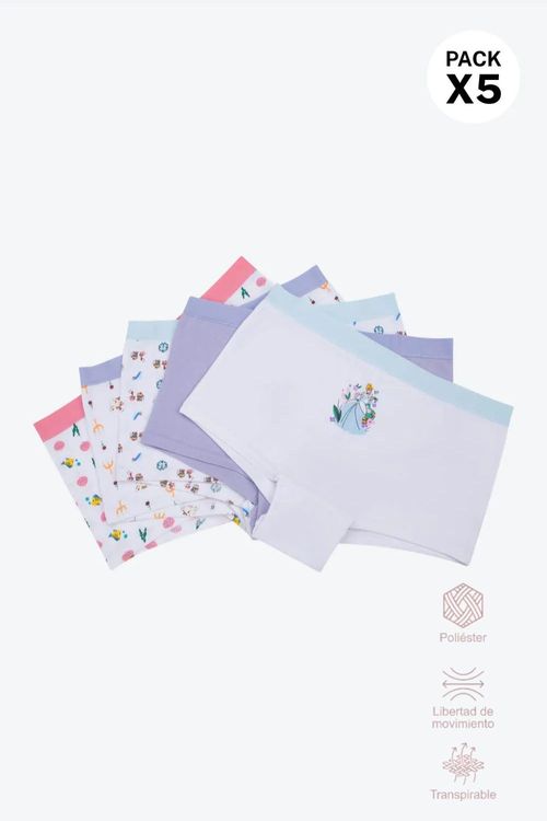 Panties para niñas colecicon disney paquete x5