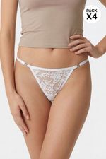 MJ278-001 PANTY X4 - BLANCO
