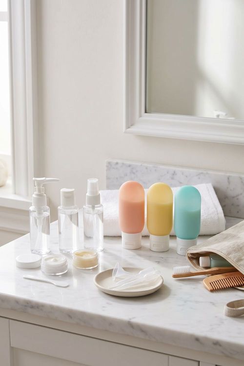 Set de botellas plasticas para viaje x10 unidades reutilizables