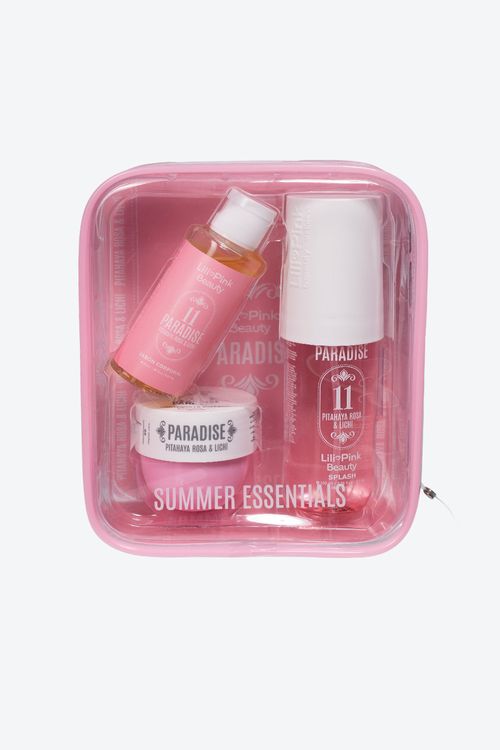 Set Paradise Pitahaya Rosa & Lichi Splash 100Ml + Mantequilla 50Gr + Jabón Corporal 60Ml